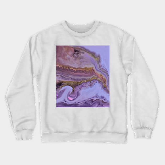 Purple Geode Marble Crewneck Sweatshirt by NewburyBoutique
